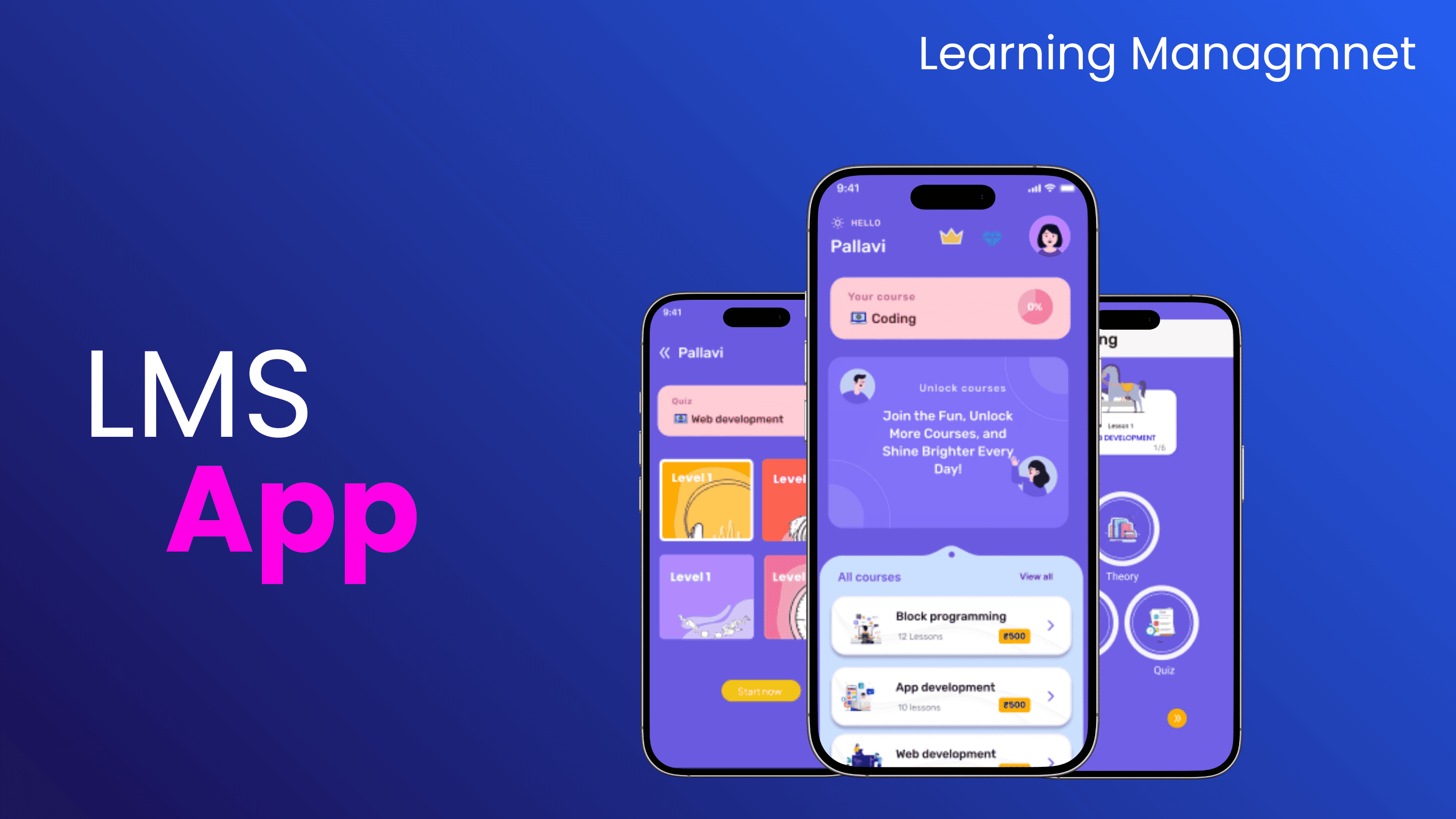 Learning Management - EdTech App Case Study Screenshots
