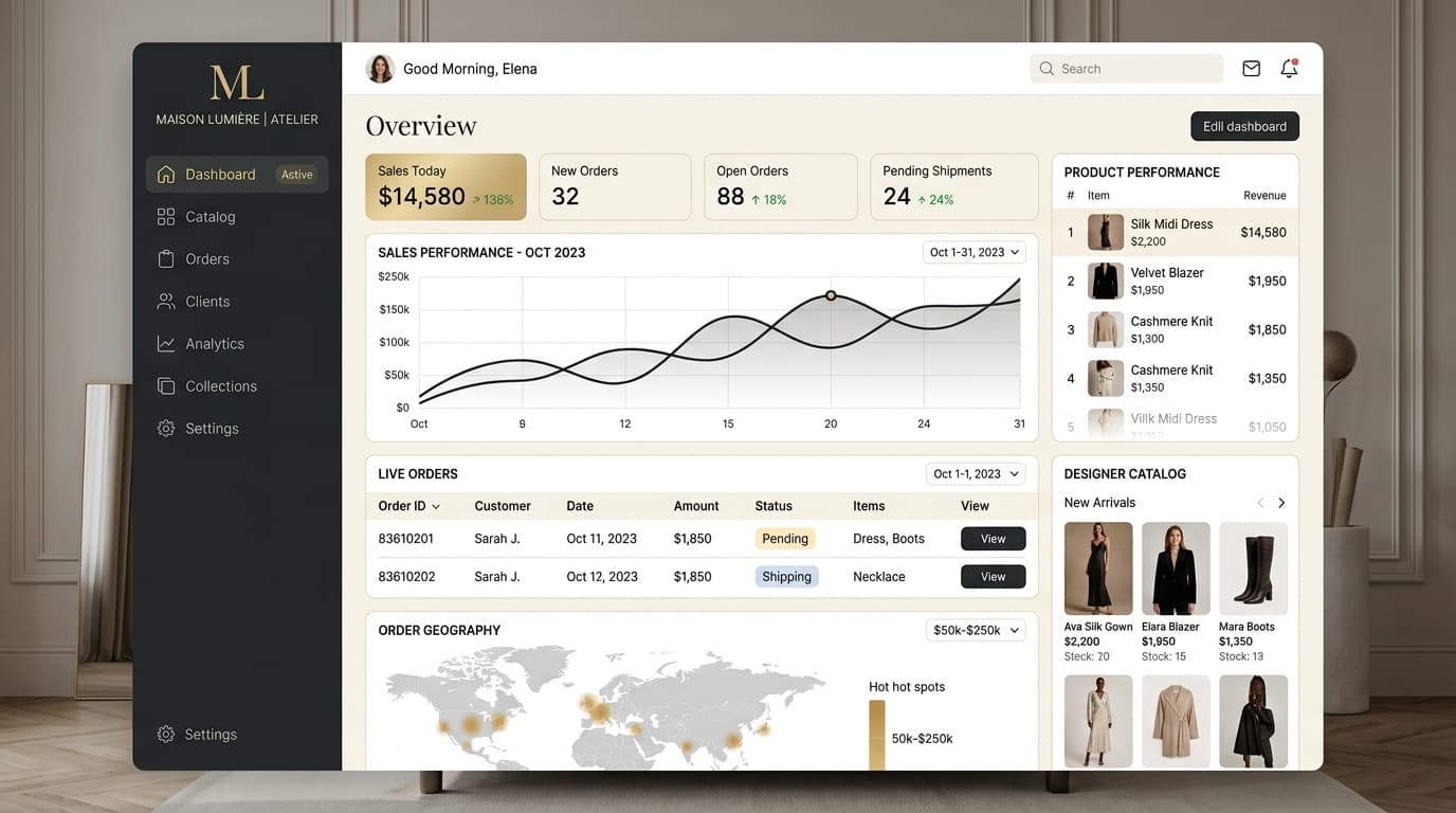 Fillkart — Luxury E-Commerce Platform & Atelier Admin Console — E-Commerce & Retail Management Platform case study preview