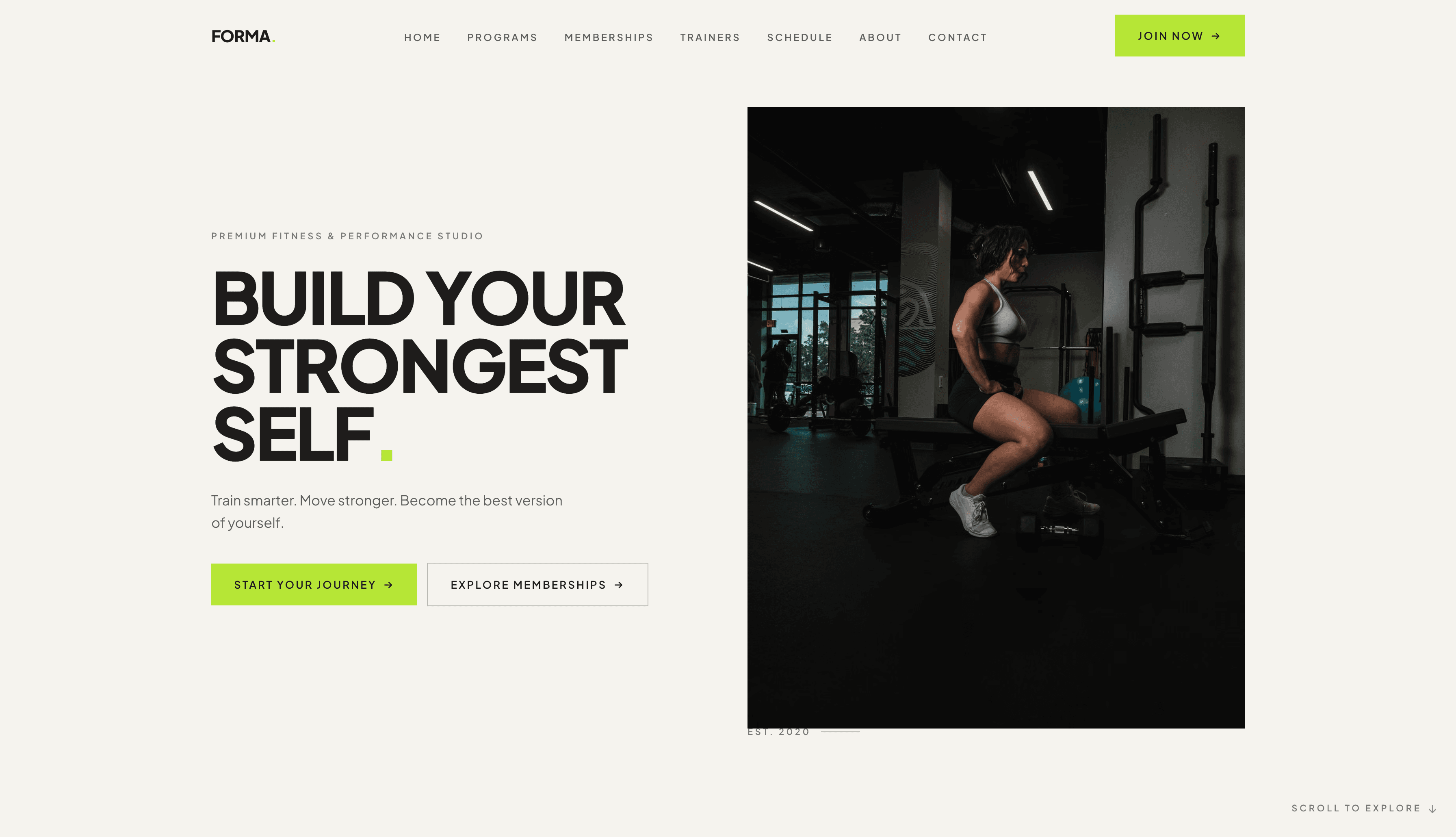 FORMA Fitness - Fitness Platform Case Study Screenshots