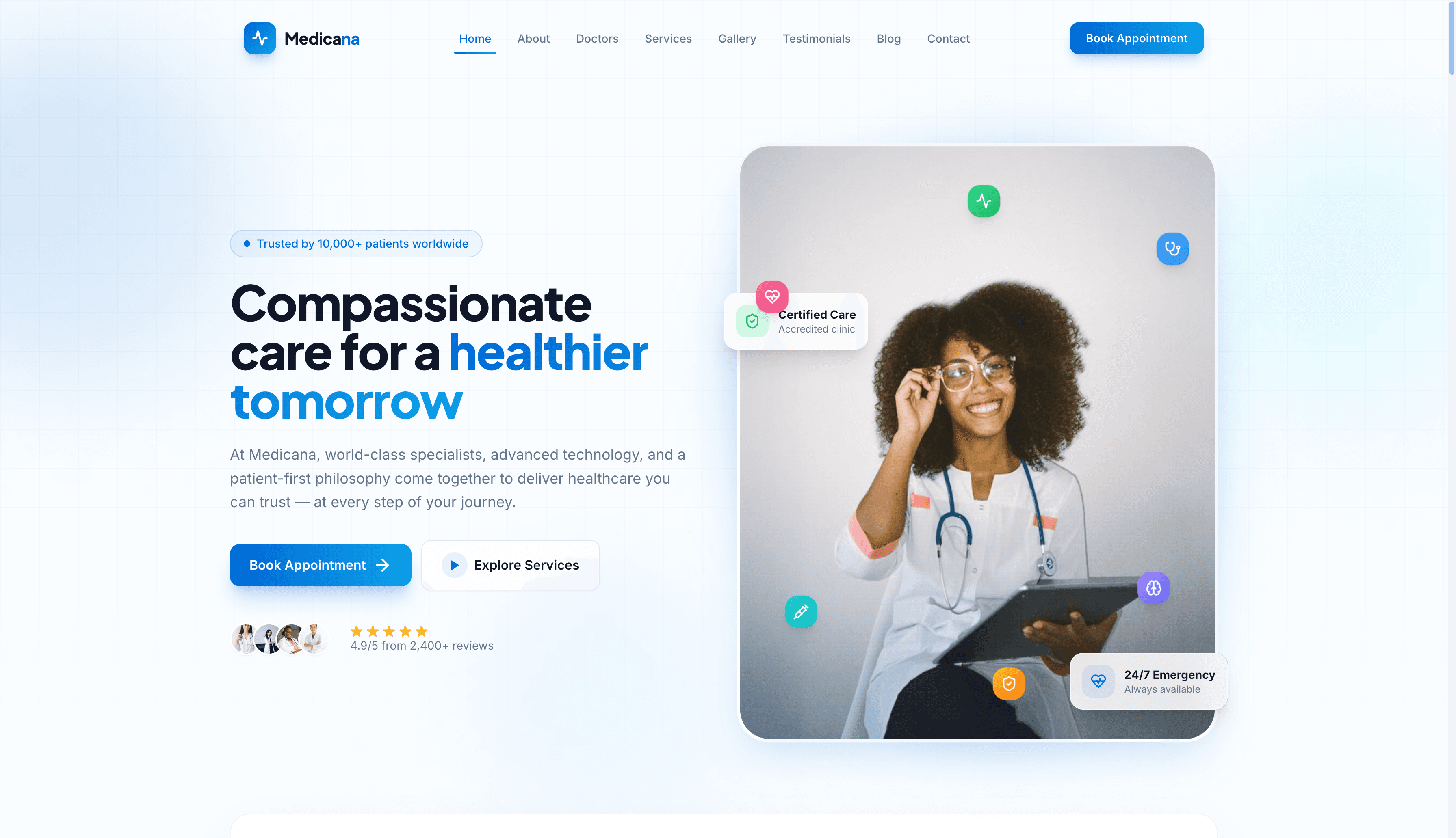 Medical Clinic (Demo) - Healthcare Case Study Screenshots