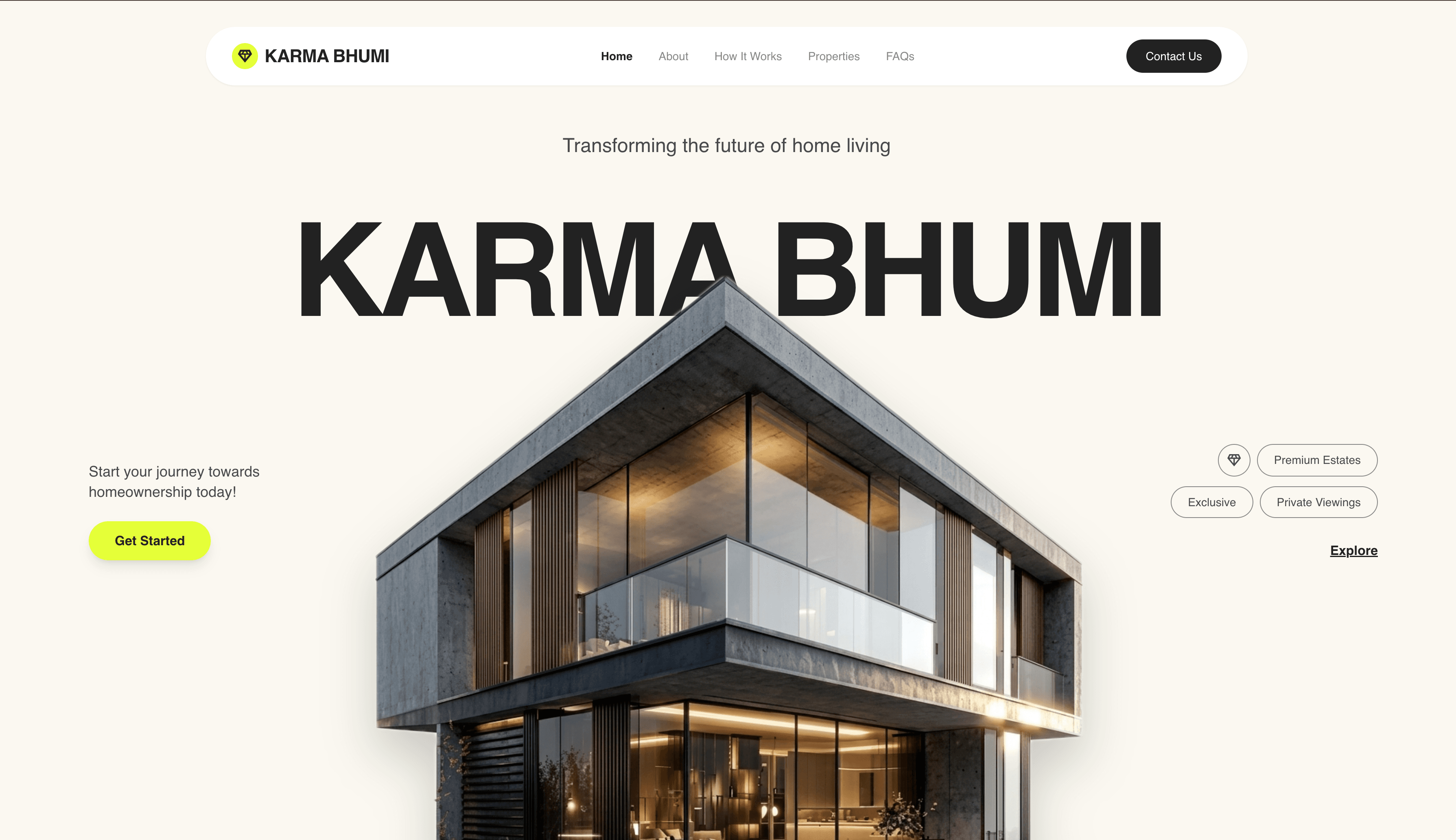 Karma Bhumi (Concept) - Real Estate Case Study Screenshots
