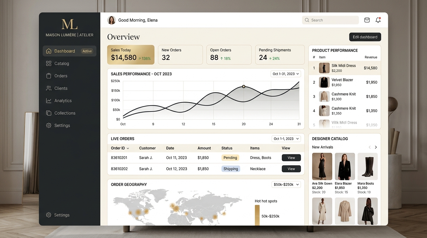 Fillkart — Luxury E-Commerce Platform & Atelier Admin Console
